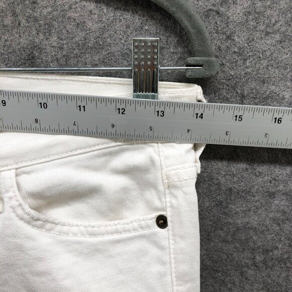 Current/Elliot White Skinny Jeans Womens 25 Distressed Ripped Low Rise Stretch - Picture 7 of 11